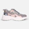 Women's Grey/Pink All Seasons Wearing Sneakers (IU1003)