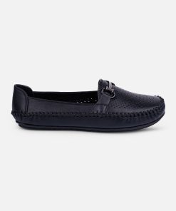 Women's Black Soft & Flexy Loafers (IU2003)