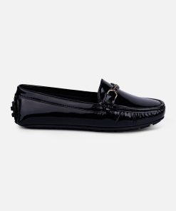 Women's Black Soft & Flexy Loafers (IU2006)