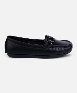Women's Black Soft & Flexy Loafers (IU2007)