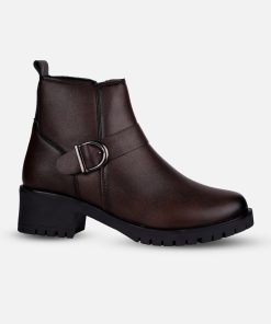 Women's Brown Ankle Boots (IU5001)