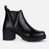 Women's Black Casual Boots (IU5004)