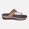 Women's Beige Thong Sandals (IU6002)