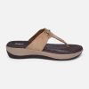 Women's Beige Thong Sandals (IU6003)