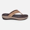 Women's Beige Thong Sandals (IU6004)