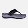 Women's Black Thong Sandals (IU6004)