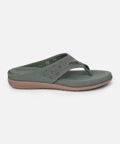 Women's Olive Thong Sandals (IU6009)